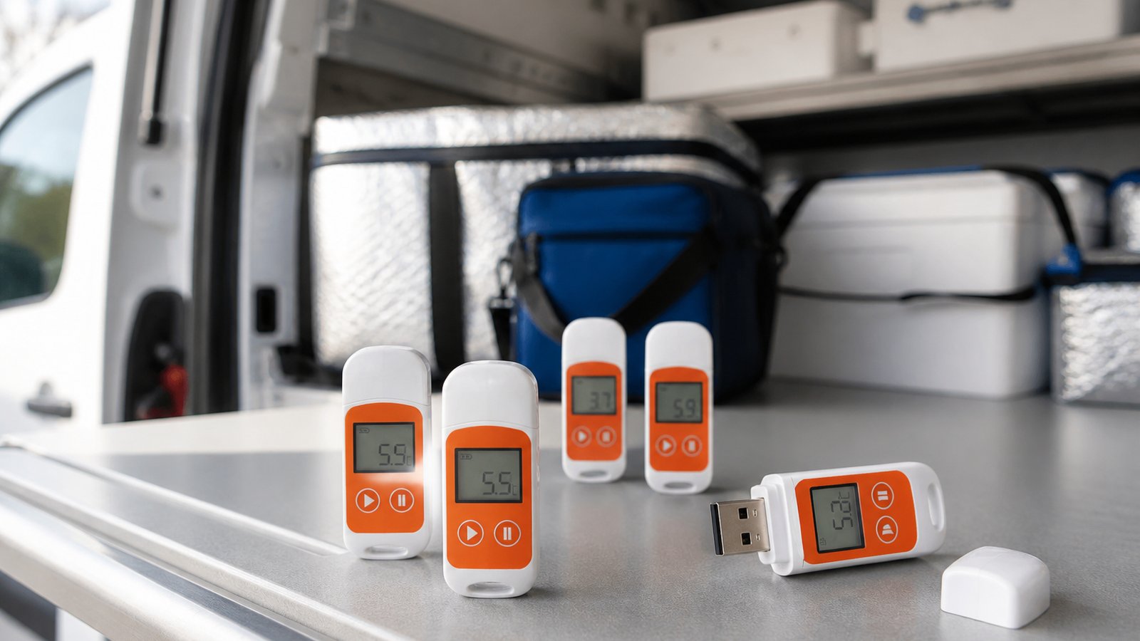 UK lifestyle photo for pack usb temperature logger food vans uk